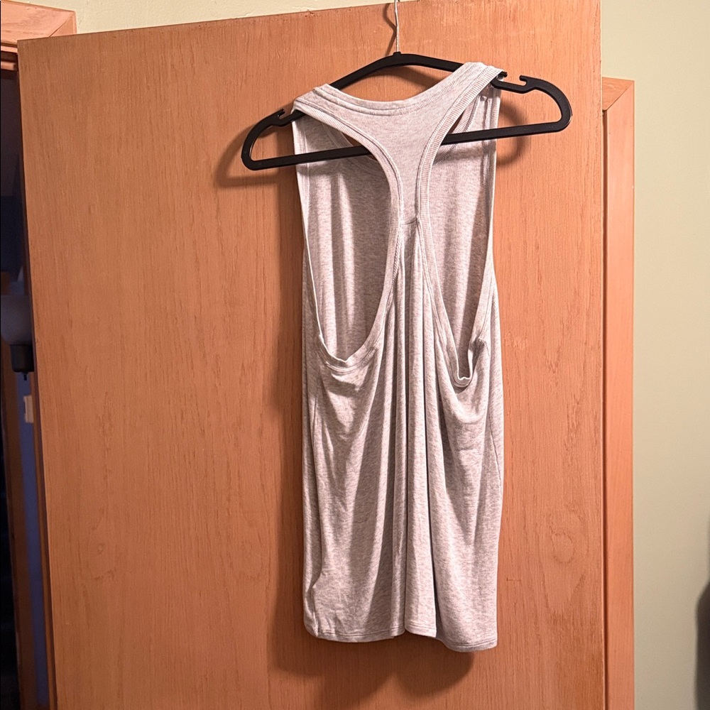 Athleta Light Gray Racerback Tank Top - Picture 3 of 3